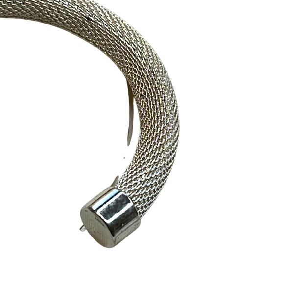 Touch of Silver Chain Mesh Bangle Bracelet, Silver Plated, NWT - Picture 2 of 3